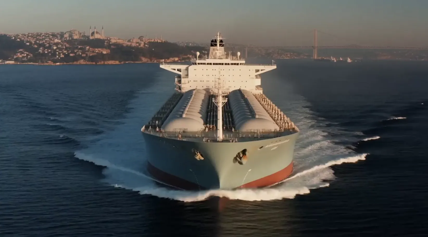Cargo vessel at sea